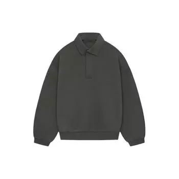 Футболка-поло Fear of God Essentials с длинными рукавами, чернильные мужские топы, черные 192SP244390F S