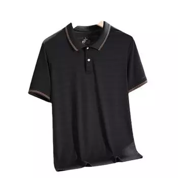 Футболка-поло Ice Silk Solid с воротником-стойкой, мужская, быстросохнущая, летняя, с коротким рукавом, мужская L