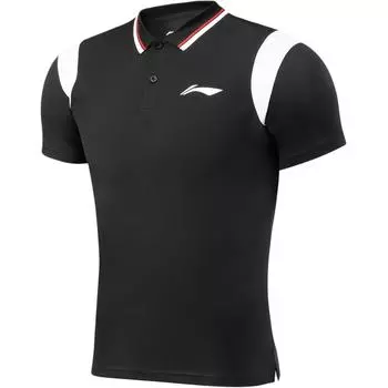 Футболка-поло Li Ning Badminton Series унисекс, черный APLU791-1 L