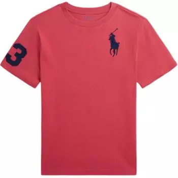 Футболка Polo Ralph Lauren с логотипом, круглым вырезом, свободного кроя, с коротким рукавом, детская, красная CWPOTSHY8020787-600 L