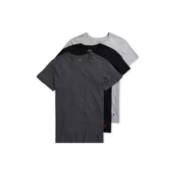 Футболка Polo Ralph Lauren с вышитым логотипом, круглым вырезом и коротким рукавом, набор из 3 мужских топов NCCNP3-9OD S