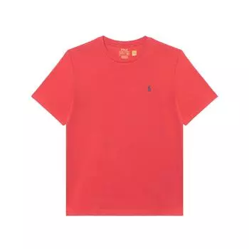 Футболка Polo Ralph Lauren с вышивкой в виде пони, из хлопкового джерси, с круглым вырезом, арбузно-красная, детская детская одежда, 323832904-179 XL