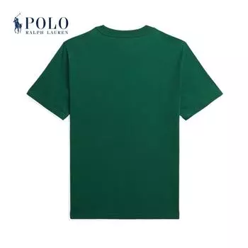 Футболка Polo Ralph Lauren Ss24 Цифровая нашивка Однотонный трикотаж Круглый вырез Короткий рукав Ново-лесной зеленый Детские топы CWPOTSHY8020828-300 L