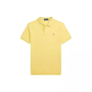 Футболка Polo Ralph Lauren Ss24, однотонная, с вышивкой в виде маленького пони, прямые, повседневные, с коротким рукавом, детские топы, оазисно-желтый CWPOKNIY8021124-700 XL