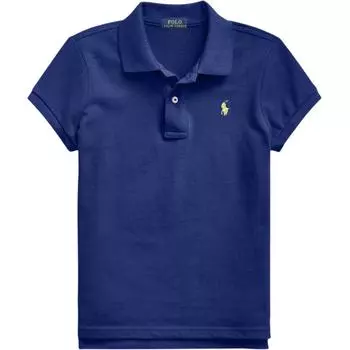 Футболка поло Ralph Lauren Ss24 Однотонная Вышивка логотипа Повседневная С коротким рукавом Воротник поло Детские топы Королевско-синий CWPOKNIGN820092-400 S