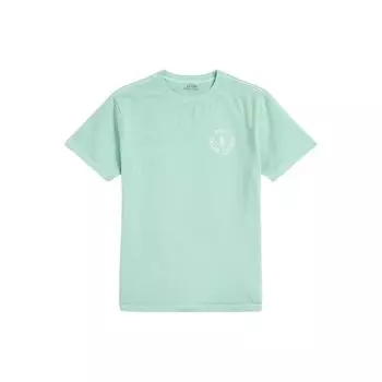 Футболка Polo Ralph Lauren Ss24 с буквенным принтом, повседневная, с круглым вырезом, коротким рукавом, для детей, бледно-зеленая CWPOTSHY8020814-300 XL