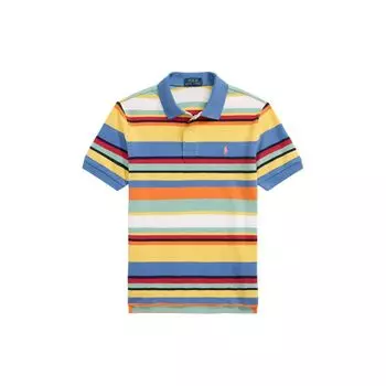 Футболка Polo Ralph Lauren SS24 в полоску, сетчатая, повседневная, с коротким рукавом, для детей, многоцветная CWPOKNIY8021089-740 XL