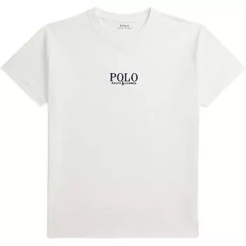 Футболка Polo Ralph Lauren Ss25 Детская Логотип Круглый вырез Короткий рукав Детские топы Белый 323964779-002 XL