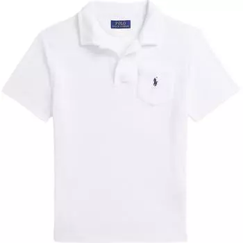 Футболка поло Ralph Lauren Ss25 с вышитым логотипом, с коротким рукавом, детские топы, белая 323964202-002 L