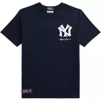 Футболка Polo Ralph Lauren Yankees с круглым вырезом и коротким рукавом, детские топы 323968101-001 XL