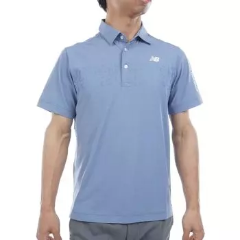 Футболка-поло с коротким рукавом для гольфа Quick Cool 3 [New Balance] Мужская (Влагопоглощающий, высыхающий, приятный на ощупь) / 012-5168009 110_Синий [S]