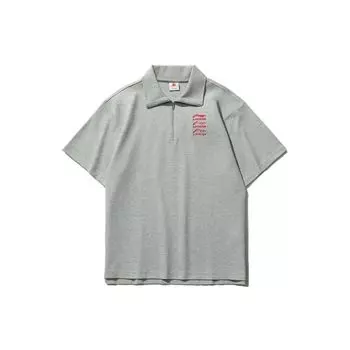 Футболка-поло с коротким рукавом и вышитым логотипом баскетбольной серии Li Ning Sports, унисекс, серая, AHSR365-2 XXL