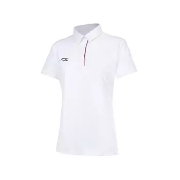 Футболка-поло с коротким рукавом Li Ning Plain Logo, женские топы, белый цвет APLS006-1 S