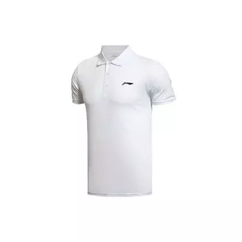 Футболка поло с логотипом Li Ning, унисекс, белая APLS141-2 S