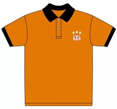 Футболка-поло с вышивкой Umaru, оранжевая и черная, размер M, Himouto!Умару-тян