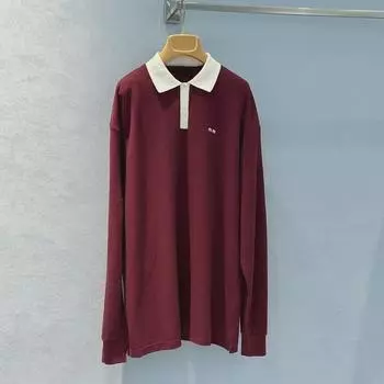 Футболка-поло с вышивкой в стиле колледжа 2024 года Small