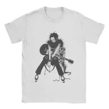 Футболка POMEL Мужская винтажная футболка из 100% хлопка с круглым вырезом и коротким рукавом Футболки Идея для подарка Одежда S чёрный