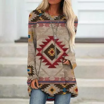 Футболка повседневная с длинным рукавом и круглым вырезом с принтом, высококачественная удобная одежда, большая версия женской футболки с длинным рукавом S