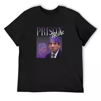 Футболка Prison Mike Винтажные баскетбольные футболки с графикой Футболка с графикой Новая серия Мужские футболки S белый