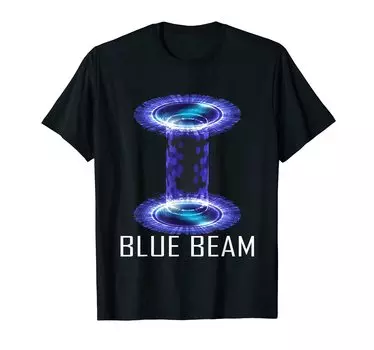 Футболка Project Blue Beam с поддельным инопланетным вторжением чёрный