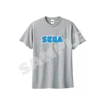 Футболка простая XL размера [Sega] Логотип , серая, серый