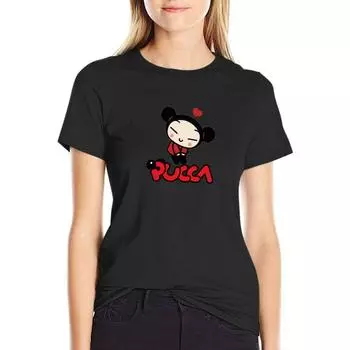 Футболка Pucca Love Garu, блузка, симпатичные топы, футболки с графикой для женщин S белый