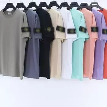 Футболка-пуловер унисекс High-Street Classic Stoneh однотонная с коротким рукавом Double Extra Large белый