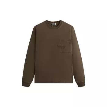 Футболка Quinn с длинными рукавами Kith Marl, топы унисекс, коричневые KHM031317-266 M