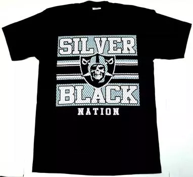 Футболка Raider Silver Black Nation Raiders XXL