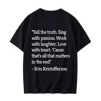 Футболка Remembering The Country Music Legend с коротким рукавом и графическим принтом в виде цитат XX-Large чёрный