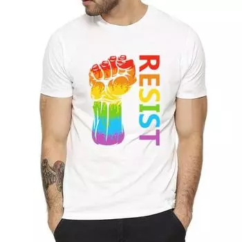 Футболка Resist Rainbow Белая L прозрачный
