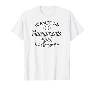 Футболка Retro Beam Town Sacramento California GIRL белый