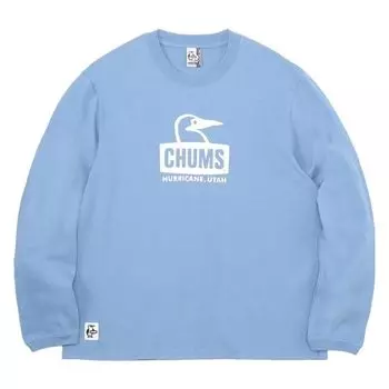 Футболка Retro Booby Face Brushed Blue [Chums] с длинными рукавами, мужская, лейтенант.