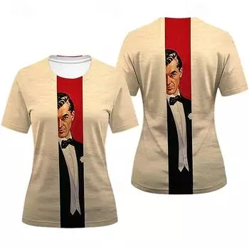 Футболка Ретро Постер Ретро Девушка Графика Для Женской Маскарадной 3D-принт Вечеринка Отпуск S