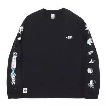 Футболка Retro Space Adventure Brushed Black [Chums] L/S мужская чёрный