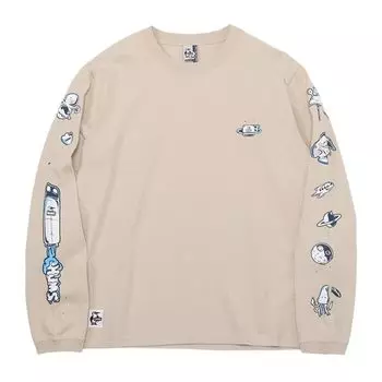 Футболка Retro Space Adventure Brushed Greige [Chums] с длинными рукавами, мужская