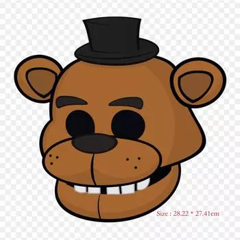Футболка Roblox Fnaf Freddy Fazbear s Pizzeria Simulator Футболка с термопереводными наклейками для одежды Футболка Сумка Теплопередающие наклейки Железные нашивки