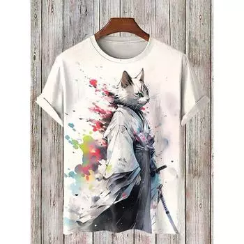 Футболка с 3D-цифровой печатью для женщин, спортивная футболка с короткими рукавами и принтом S