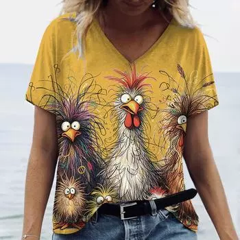 Футболка с 3d милой совой, футболка с 3d принтом животного, женские модные футболки, топы в стиле Харадзюку, футболки, подарки, футболка, большие топы с графикой, женские топы S
