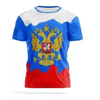 Футболка с 3D-принтом флага России для мужчин, свободные тактические футболки с коротким рукавом, летние классные уличные спортивные футболки для фитнеса, мужская одежда M