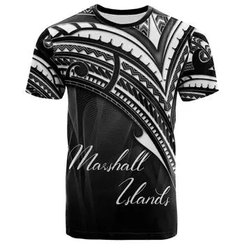 Футболка с 3D-принтом «Гавайские острова» для мужчин, летняя, с круглым вырезом, с короткими рукавами, свободные футболки, уличная одежда, полинезийская футболка S