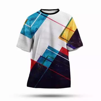 Футболка с 3D принтом граффити, мужская мода, новая футболка с короткими рукавами, крутая уличная одежда, мешковатые футболки XXS