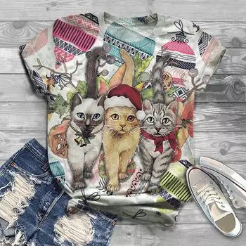 Футболка с 3D-принтом, короткий рукав, женская спортивная одежда, летние футболки с круглым вырезом, большие размеры, женские простые футболки S