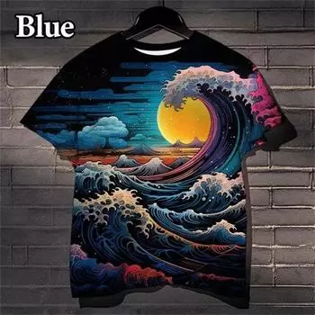 Футболка с 3D принтом крутых цветов, повседневная футболка с забавным уличным хип-хопом, мужская и женская футболка с круглым вырезом, топы с короткими рукавами, футболки 4XL