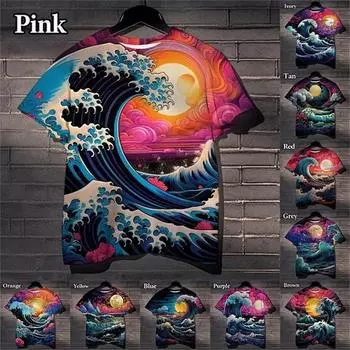 Футболка с 3D принтом крутых цветов, повседневная футболка с забавным уличным хип-хопом, мужская и женская футболка с круглым вырезом, топы с короткими рукавами, футболки S