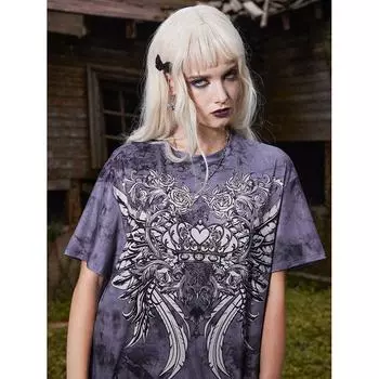 Футболка с 3D принтом, летние женские повседневные футболки с круглым вырезом в стиле Харадзюку, уличная футболка с короткими рукавами, футболка большого размера, Y2k, верхняя женская одежда S