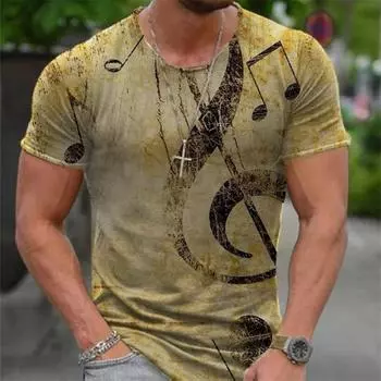 Футболка с 3D принтом, повседневная спортивная одежда с круглым вырезом, свободные топы с короткими рукавами, дышащая мужская летняя футболка S
