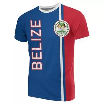Футболка с 3D-принтом с флагом Белиза для мужчин, спортивная футболка с коротким рукавом, спортивные костюмы, верхняя одежда, летние футболки больших размеров S