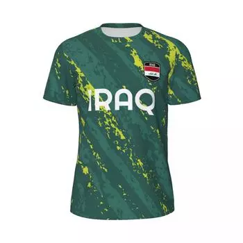 Футболка с 3D-принтом с флагом Ирака, мужская летняя сетчатая футболка с короткими рукавами для любителей футбола, бега, велосипеда, тенниса, фитнеса S