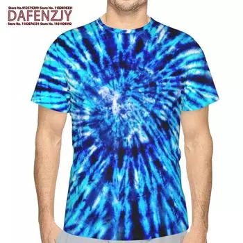 Футболка с абстрактным принтом Tie Dye 3D для мужчин, модные топы с коротким рукавом в стиле хип-хоп, абстрактные мужские футболки Harajuku, футболки, мужская одежда S красный